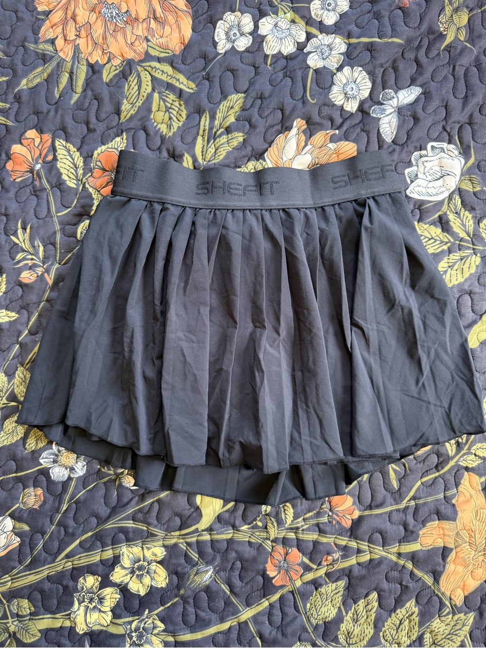SHEFIT Black Pleated Skater Skirt